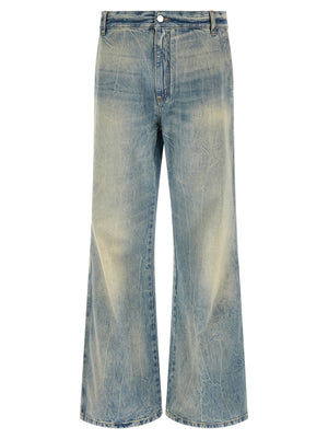Amiri Checkered Repair Bootcut Jeans