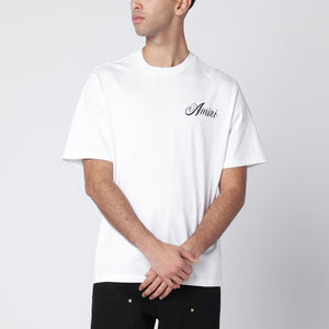 AMIRI White cotton T-shirt with logo print