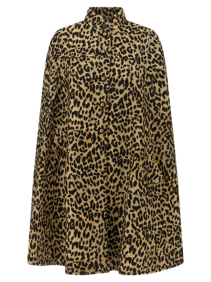 Valentino Garavani Cape In Animalier Cloth