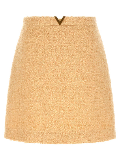 Valentino Garavani V Gold Skirt
