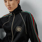 Gucci Interlocking Technical Jersey Zip Jacket Black