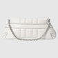 Gucci Horsebit Chain Medium Shoulder Bag Quilted White