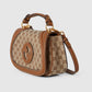 Gucci Blondie Medium Top Handle Canvas Bag Brown