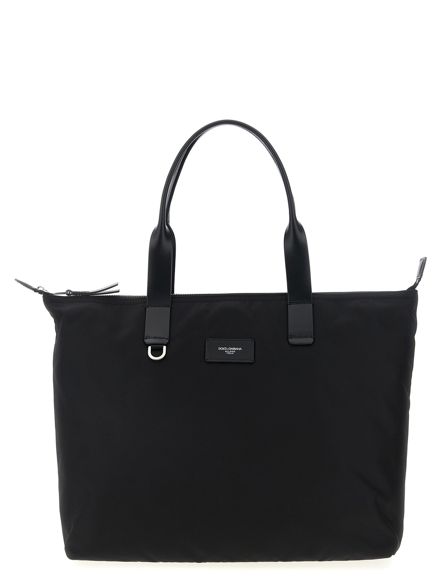 Dolce & Gabbana Media Logo Patch Shopping Bag