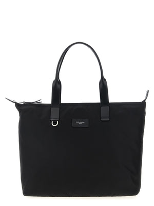 Dolce & Gabbana Media Logo Patch Shopping Bag