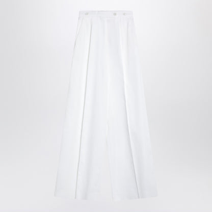 Givenchy White pleated cotton trousers