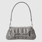 Gucci Horsebit Chain Small Shoulder Bag Quilted Grey