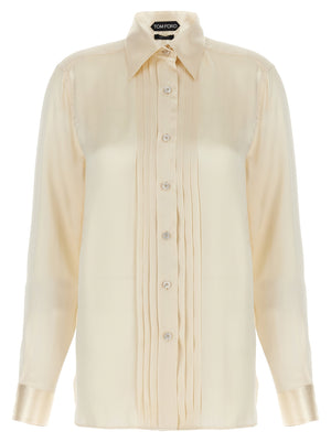 Tom Ford Pleated Plastron Shirt