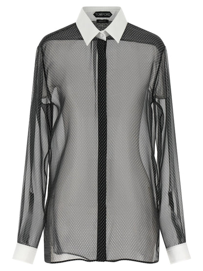 Tom Ford Lozenge Chiffon Shirt