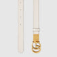 Gucci GG Thin Reversible Monogram and Ivory Belt Size 95