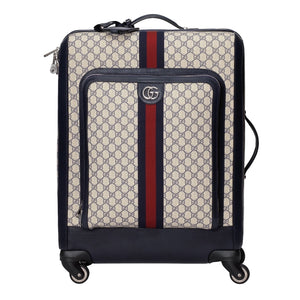 Gucci Savoy Medium Cabin Plus Canvas Trolley Navy