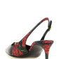 Dolce & Gabbana Rose Print Slingbacks