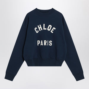 Chloé Navy blue sweatshirt with logo