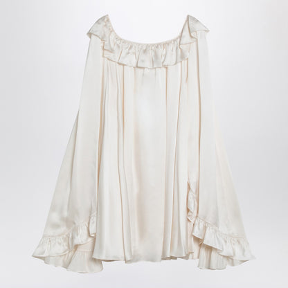 Chloé Milky white mini dress in silk