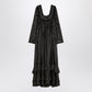 Chloé Maxi black dress with lightweight silk ruffles