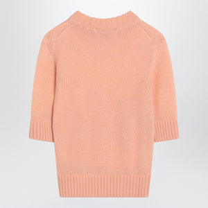 Chloé Peach-colored top with logo embroidery