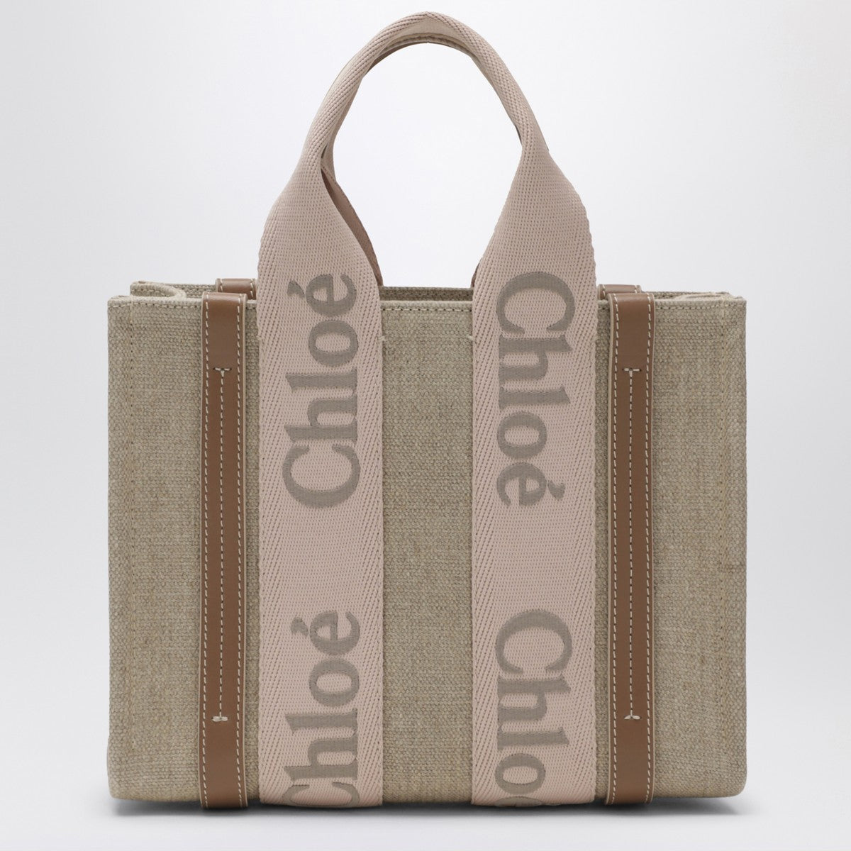 Chloé Woody blushy/beige canvas bag