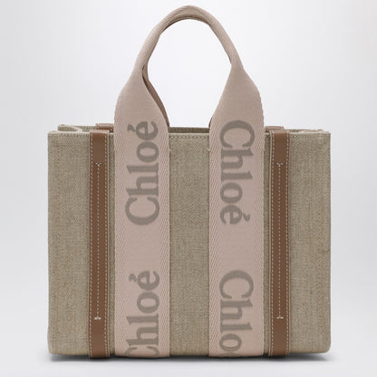 Chloé Woody blushy/beige canvas bag