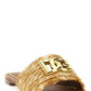Dolce & Gabbana Raffia Braid Slides
