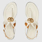 Gucci Women's Marmont Double G Thong Sandal White