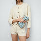 Gucci Horsebit Chain Small Shoulder Bag Quilted Light Blue