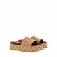 Gucci Women's Platform GG Slide Sandal Shoe Brown