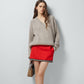 Gucci Wool Skirt With Braided Trim Red