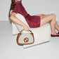Gucci Blondie Large Top Handle Beige Cotton Linen Canvas Bag Brown