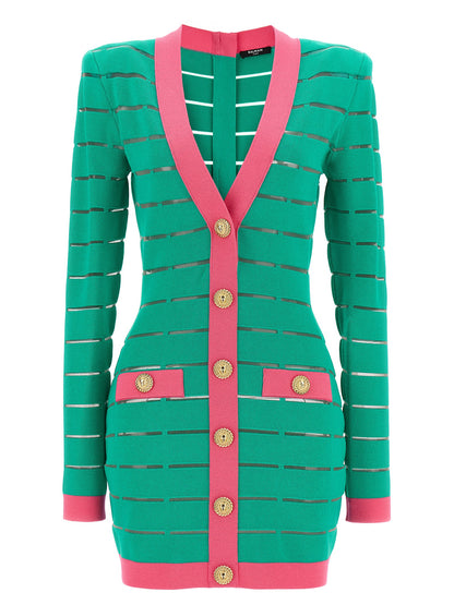 Balmain Two-tone Knit Dress