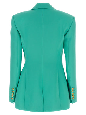 Balmain Logo Button Double-breasted Blazer