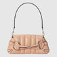 Gucci Horsebit Chain Small Shoulder Bag Quilted Rose Beige