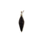 Black diamond-shaped earring on a white background