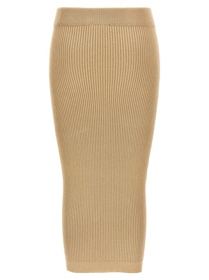 Balmain Ribbed Midi Skirt