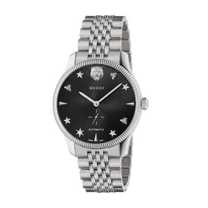 Gucci G-Timeless Automatic Watch 40mm Guilloche Black