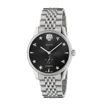 Gucci G-Timeless Automatic Watch 40mm Guilloche Black