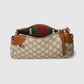 Gucci Emblem Small Shoulder Bag Beige Brown