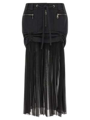 Dolce & Gabbana Twill And Chiffon Skirt