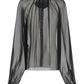 Dolce & Gabbana Chiffon Blouse With Flower