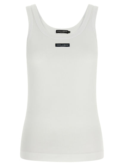 Dolce & Gabbana Logo Patch Tank Top