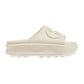 Beige slide sandal on a light gray background