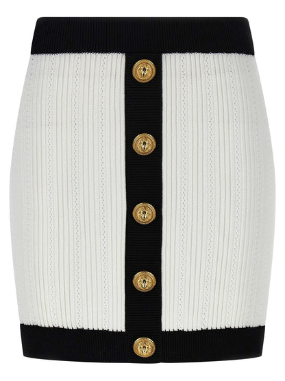 Balmain Two-tone Miniskirt