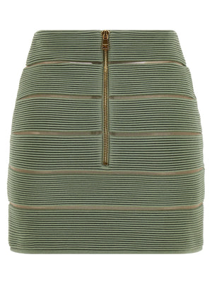 Balmain V-shaped Waist Skirt