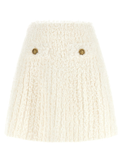 Balmain Plumetis Tweed Skirt