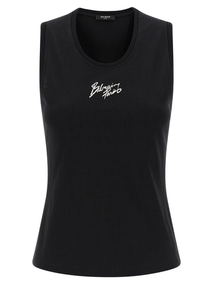 Balmain Paris Print Top