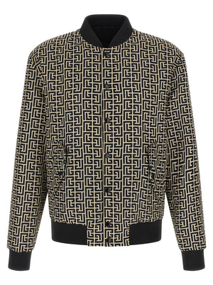 Balmain Monogram Reversible Bomber Jacket