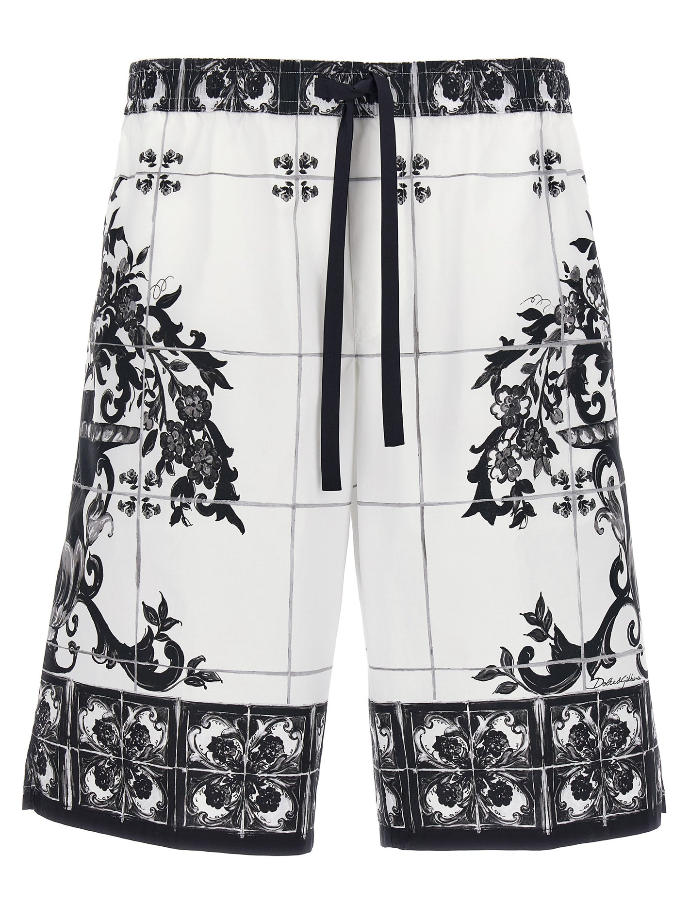 Dolce & Gabbana Maiolica Print Bermuda Shorts