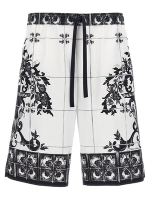 Dolce & Gabbana Maiolica Print Bermuda Shorts