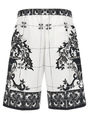 Dolce & Gabbana Maiolica Print Bermuda Shorts