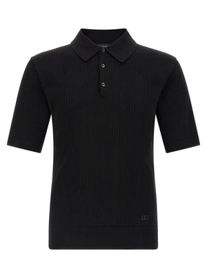 Dolce & Gabbana Micro-ribbed Polo Shirt