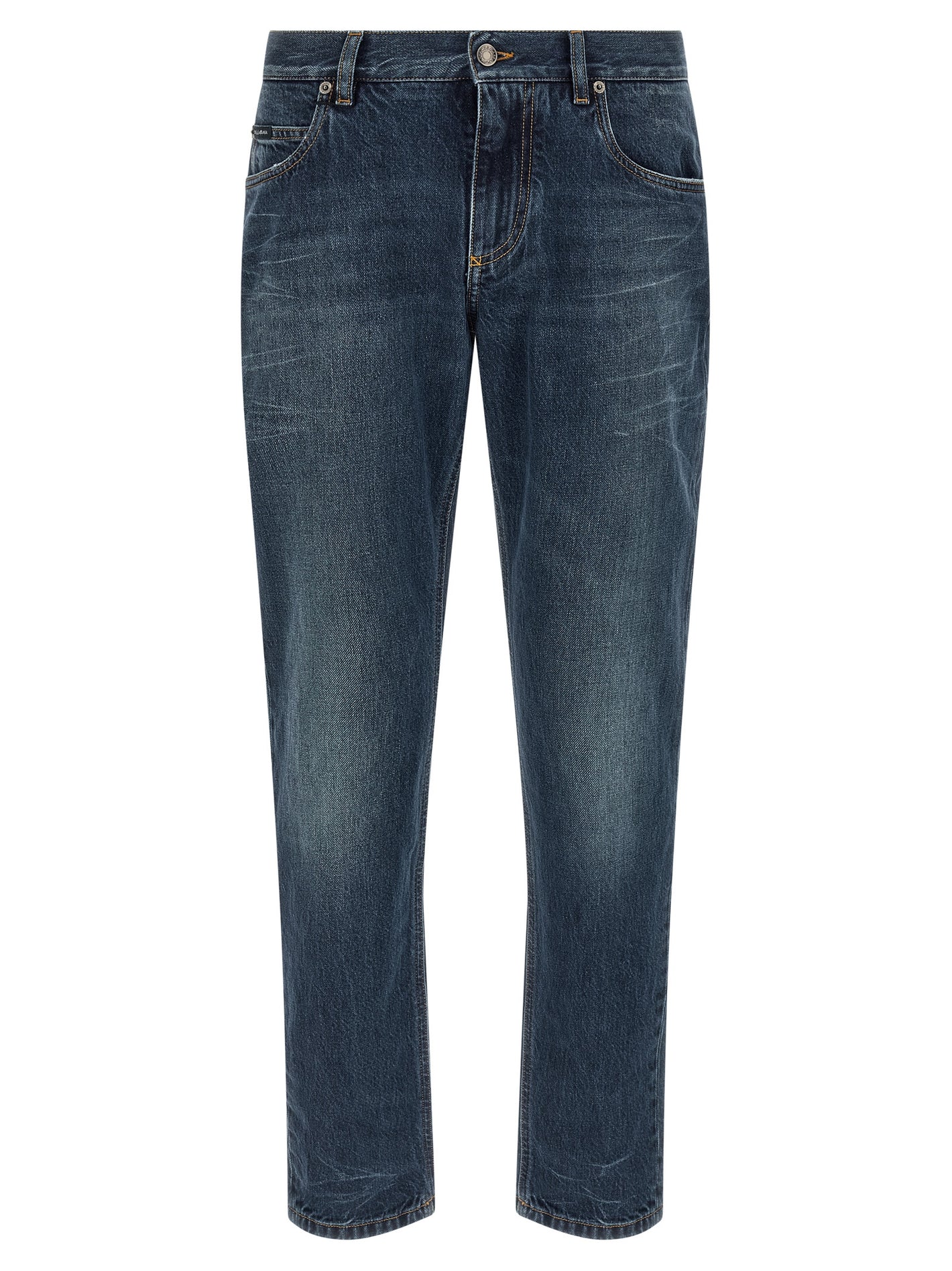 Dolce & Gabbana Logo Embroidery Jeans